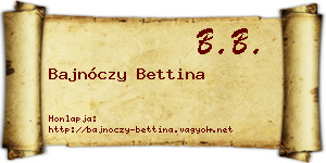 Bajnóczy Bettina névjegykártya
