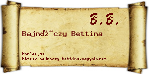 Bajnóczy Bettina névjegykártya