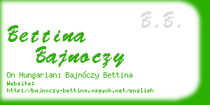 bettina bajnoczy business card
